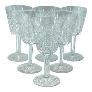 Vintage Waterford Crystal “Clare” Claret Wine Glasses - Set of 6 For Sale