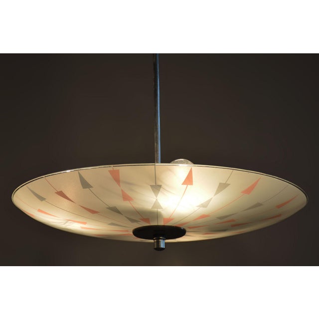 Mid-Century Chandelier in Chromed Steel by Napako, Czech, 1950s For Sale - Image 11 of 13