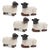Plastic Mini Sheep Figurine (Set of 6) For Sale - Image 7 of 7