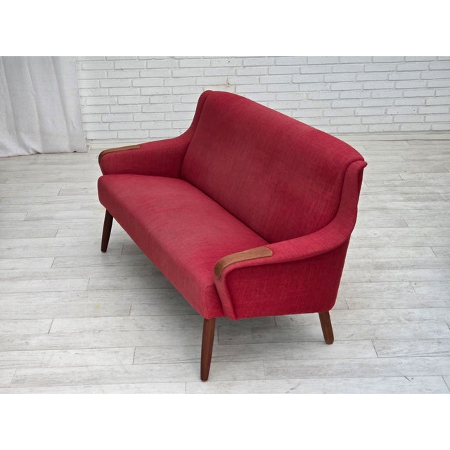 Danish 2-Seater Sofa in Furniture Fabric and Teak, 1970s For Sale - Image 18 of 18