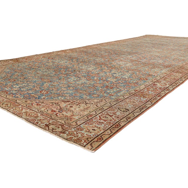 54167 Antique Persian Malayer Rug, 06'09 x 16'08. The Celestial Garden: Late 19th Century Persian Malayer Masterpiece of...
