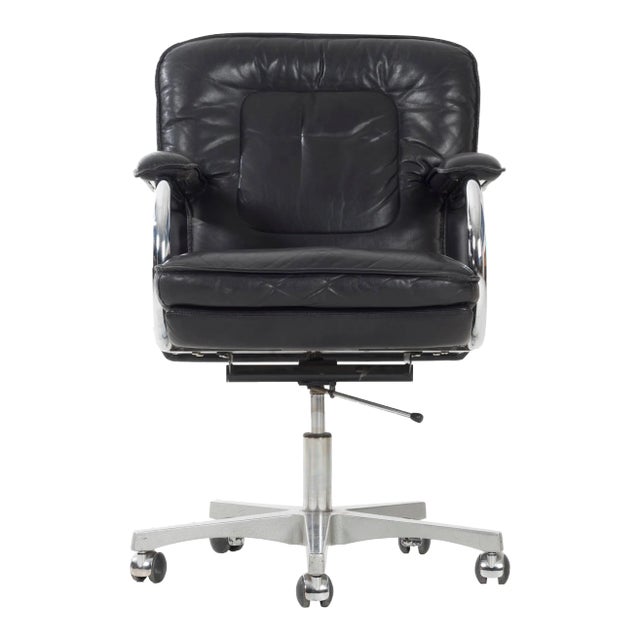 Frank Mariani Leather Desk Chair For Sale
