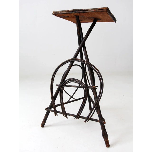 Early 20th Century Antique Adirondack Twig Table For Sale - Image 5 of 14
