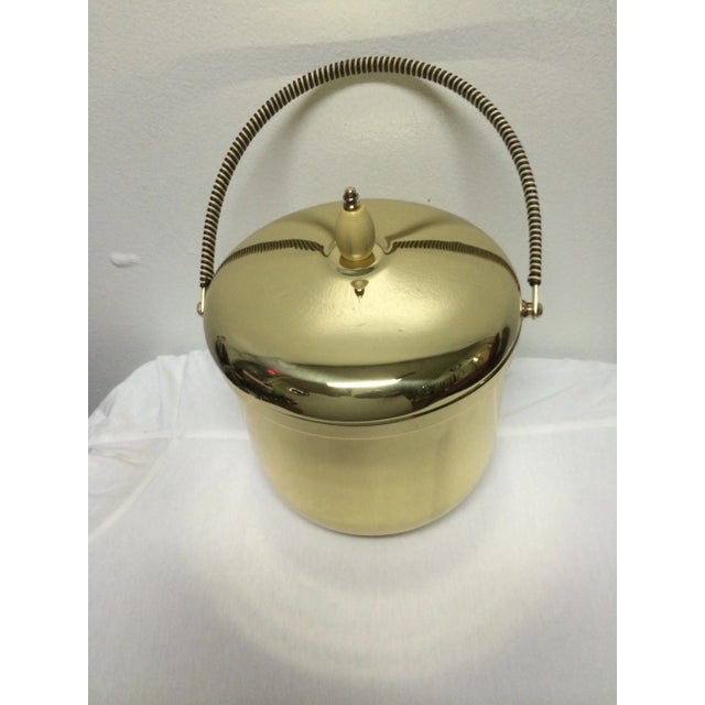 Mercury Glass Brass Ice Bucket Chairish