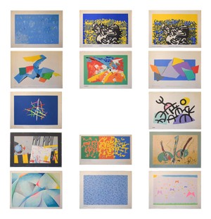 Artists' Lithographic Exhibition Posters, 1970s, Set of 14