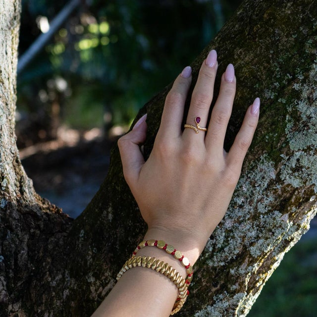 Early 21st Century Warrior’s Luck Red Gold Unisex Bracelet For Sale - Image 5 of 9