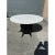 1french art deco bistro table or dining table featuring a large round shape Carrara marble top. The Italian marble top is...