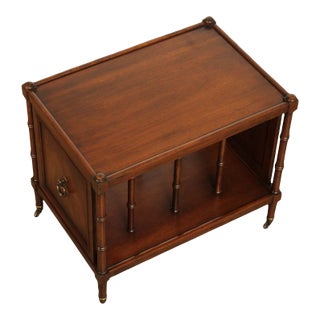 Mid 20th Century English Regency Style Mahogany Magazine Stand Side Table For Sale