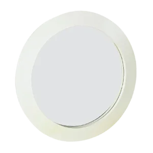 Modern Plastic Round Mirror with Flared Frame