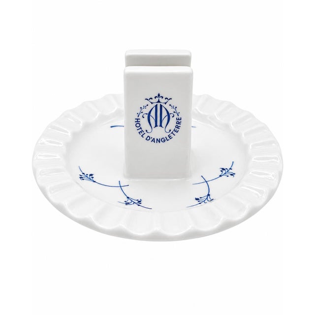 Mid-Century Modern Vintage Hotel d'Angleterre Copenhagen Denmark Ashtray Match Holder Dish For Sale - Image 3 of 11