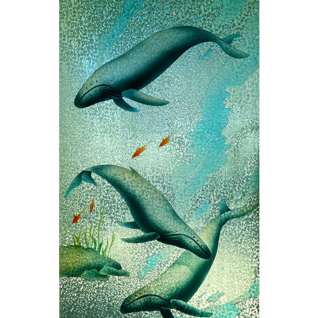 Pair of Etched Glass Ocean-Themed Doors For Sale - Image 11 of 11