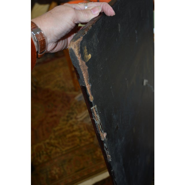 1950's Song Ho Vietnamese Black Lacquer Gold Koi Fish Artwork Painting on Wood For Sale - Image 14 of 18