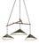 Emily Group of Three with Oxidized Shades Hanging Lamp from Moss Objects For Sale