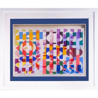 Yaacov Agam, Untitled (Signed Multidimensional Silkscreen Print on Plexiglass and Mirror) For Sale