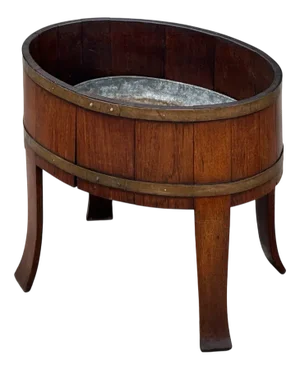 George III Walnut Brass-Bound Wine Cooler, 1790s