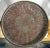 Moroccan Moroccan Copper Tray Table: Hand-Etched Floral Design, Folding Wood Base For Sale - Image 3 of 10