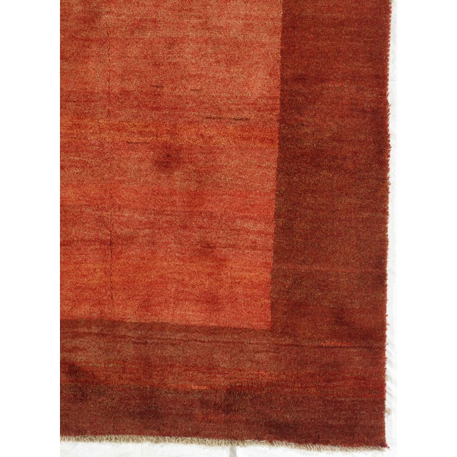 Vintage Hand-Knotted Persian Gabbeh Rug 9'5" X 11'0" For Sale - Image 4 of 5