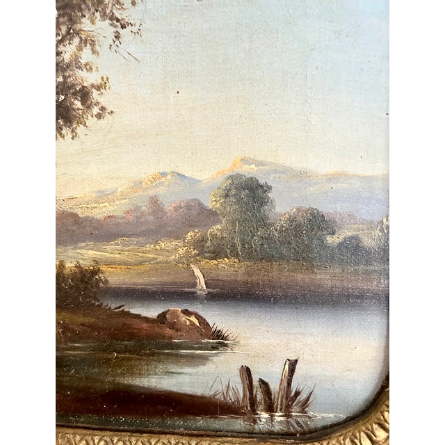 Pair of 19th-Century French Landscape Oil Paintings For Sale In Kansas City - Image 6 of 14