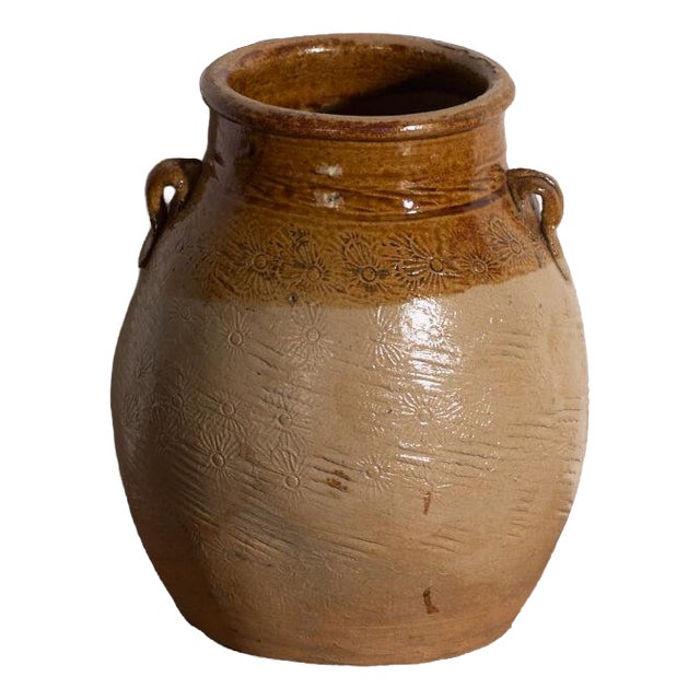 Antique Chinese Glazed Stoneware Vase, China, 1900 For Sale