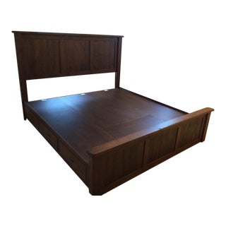 Amish King Size Bed With Drawers For Sale
