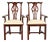 Thomasville Georgian Carved Mahogany Armchairs, Pair For Sale