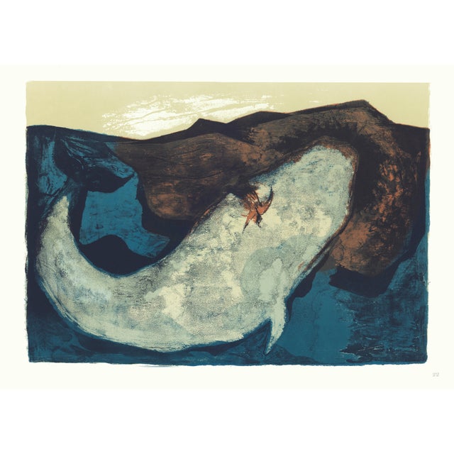 1968 "Moby Dick" Lithograph by Benton Spruance "The Death of the Pequod" (Ahab's Ship) For Sale