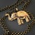 Contemporary Symbol Of Luck Elephant Long Chain Necklace For Sale - Image 3 of 12