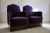 Wood Art Deco Mahogany and Purple Velvet Lounge Chair by Carel Adolph Lion Cachet, 1930s For Sale - Image 7 of 9