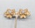 Vintage 1950s Signed Pennino Goldtone Flowers With Clear Rhinestones Clip Earrings-2 Piece For Sale In Philadelphia - Image 6 of 7