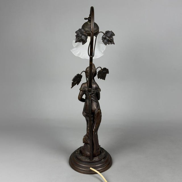 Table Lamp in Bronze by Farlel Moreau Liberty, 1950 For Sale - Image 5 of 17