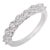 Vintage Mayors Diamond 18k White Gold Half Eternity Band, Size 4.5 For Sale