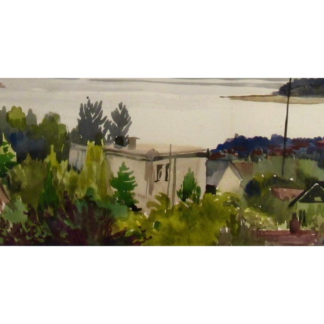 This artwork 'Landscape" c.1950, is a watercolor on paper by noted British/Canadian artist Hilda Stewart, 1892-1978. It is...