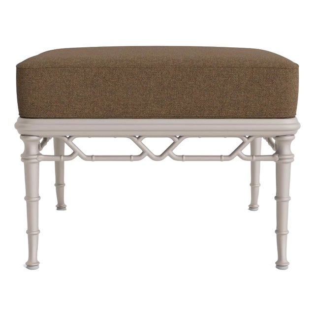 Brown Jordan Calcutta Ottoman, Dove frame with Fusion Moccasian fabric For Sale