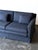 1960s Vintage Mid-Century Navy Jacquard Skirted Tuxedo Sofa For Sale - Image 12 of 18