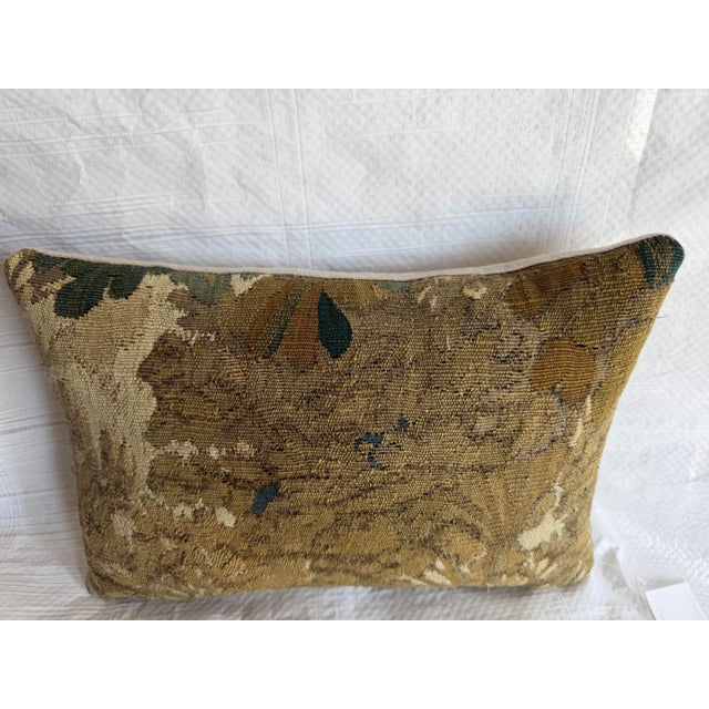 17th Century 17th Century Brussels Baroque Foliate Tapestry Pillow For Sale - Image 5 of 6