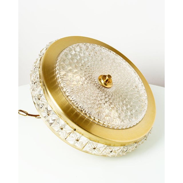 1970s Vintage Danish Lamp in Glass and Brass Elements from Vitrika, 1970s For Sale - Image 5 of 12