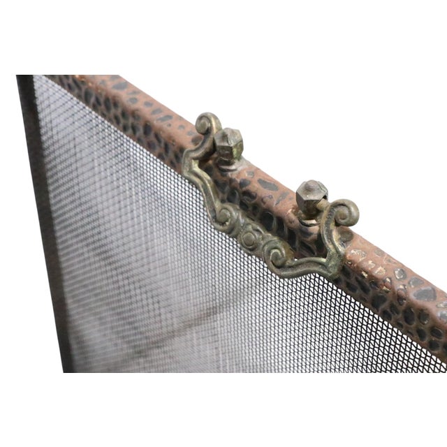 Vintage Folding Fireplace Screen Spark Guard C. 1920/30's For Sale - Image 11 of 12