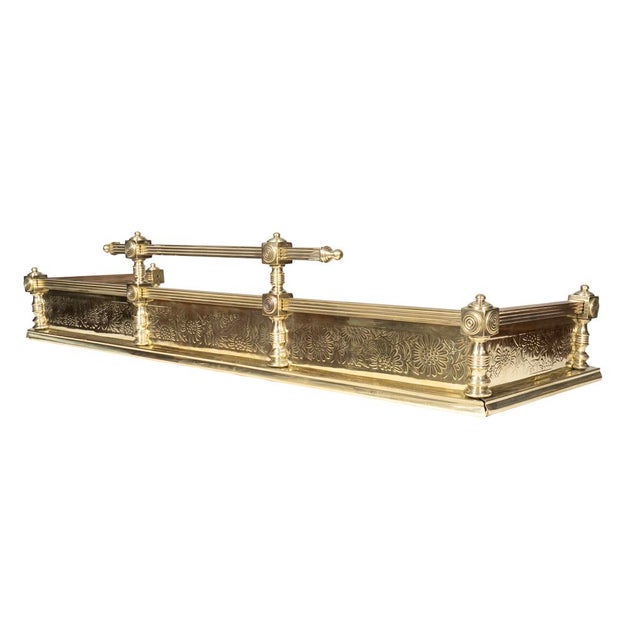 Brass English Aesthetic Movement Brass Fire Fender For Sale - Image 8 of 10