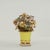 Yellow Vintage Italian Enameled Brass Flower Arrangement For Sale - Image 8 of 10