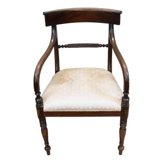 Regency Rope Back Chair in Mahogany For Sale