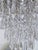 Metal Vintage Crystal Upside Down Waterfall Chandelier With Ornate Silver-Tone Rim For Sale - Image 7 of 10