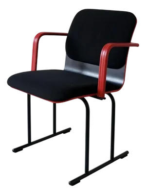 Black and Red Armchair by Yrjö Kukkapuro for Avarte, 1980s