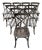 Restoration Hardware Madeleine Rattan Dining Side Chairs With Cushions-Set of 10 For Sale