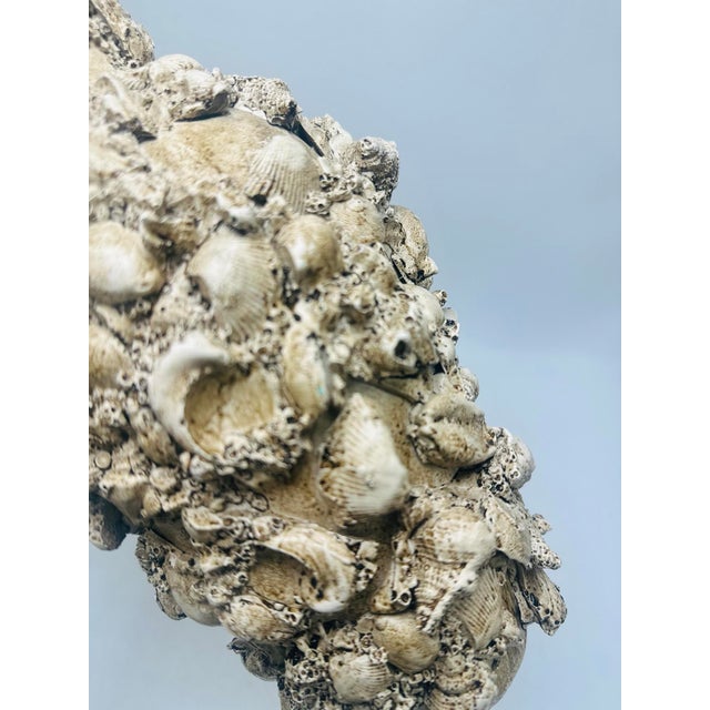 Coastal Vintage Shell Vase For Sale - Image 3 of 6