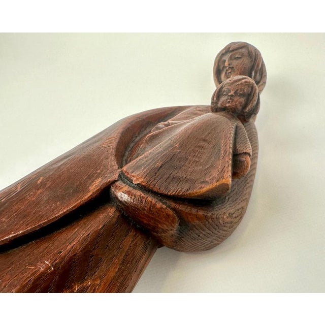 Mid-Century Modern Mid-Century Wax Madonna with Child Wall Figurine, 1970 For Sale - Image 3 of 11