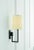 Modern Barbara Barry for Visual Comfort Signature Aspect Library Sconce in Bronze with Ivory Linen Shade For Sale - Image 3 of 4