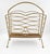 1950s MCM Lacquered Brass & Teak Wood Magazine Lp Newspaper Rack Holder For Sale - Image 5 of 10