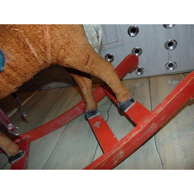 Art Deco Wooden Rocking Horse For Sale - Image 6 of 10