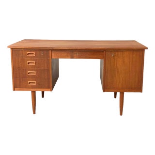 Classic Danish Teak Desk, 1960s For Sale