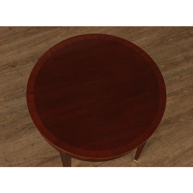 Brown Baker Federal Style Inlaid Mahogany Round Occasional Table For Sale - Image 8 of 12